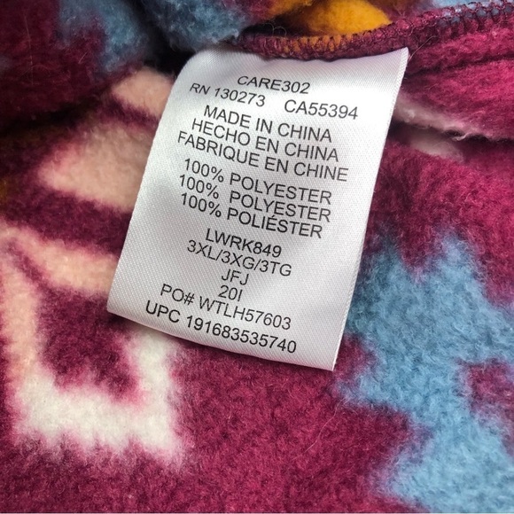 Wrangler Women’s Vintage Aztec Print Fleece Button Down Long Sleeve Size 3X - Picture 6 of 7